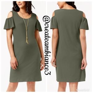JM Collection Cold Shoulder Dress